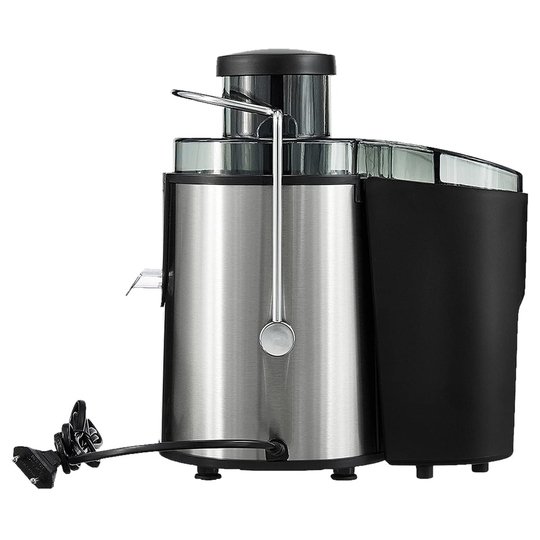 Prestige PCJ 7.0 500W Centrifugal Juicer, Anti-Drip, Dual Locking System, Black and Steel