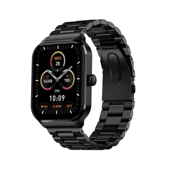 Noise ColorFit Canvas Smartwatch, Metal Black