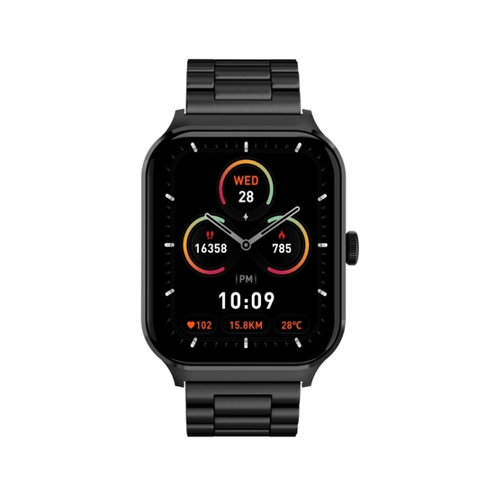 Noise ColorFit Canvas Smartwatch, Metal Black