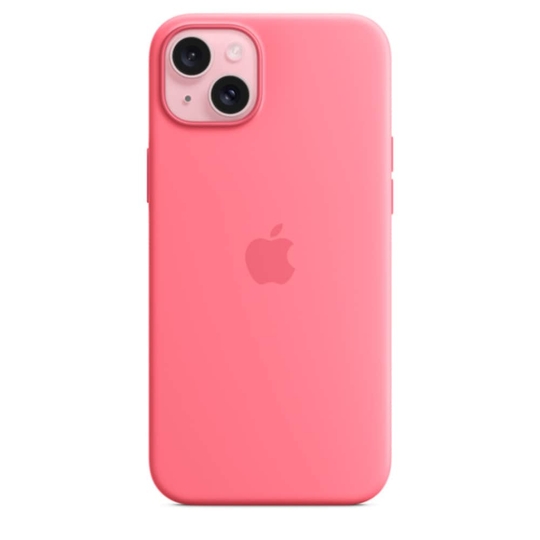 Apple iPhone 15 Silicone Mobile Case Pink