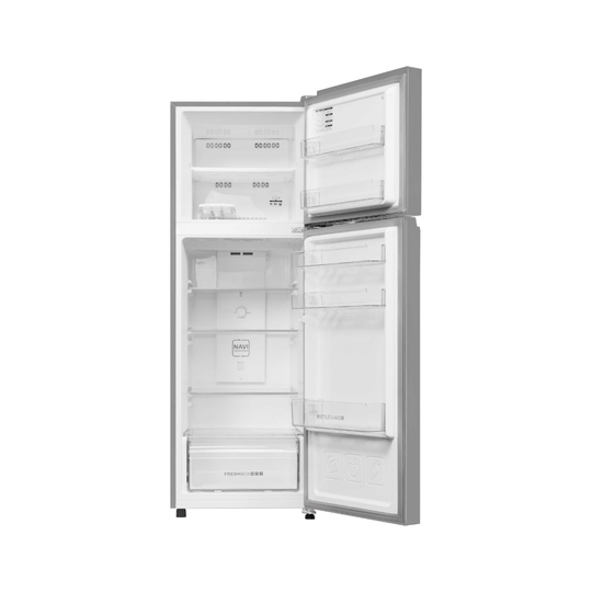 Haier 240 L 2 Star Double Door Refrigerator (HRF-2902IEBSA-P, Brushline Silver)