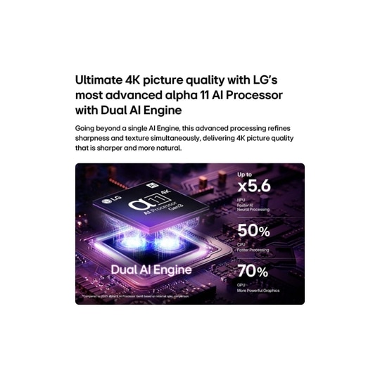 LG 139 cm (55 inches), OLED evo AI TV (G6) with alpha 11 Gen3 AI Processor 4K, VRR 165Hz, Hyper Radiant RGB Tech, Dolby Vision & Atmos Flex connect 2026, Black, OLED55G6PLA