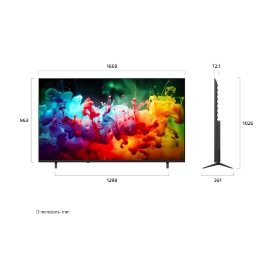 LG 190 cm (75 inches), QNED70 Smart TV with alpha 7 AI Processor 4K Gen9, Filmmaker Mode with Dolby Atmos 2026, Black, 75QNED70BLA