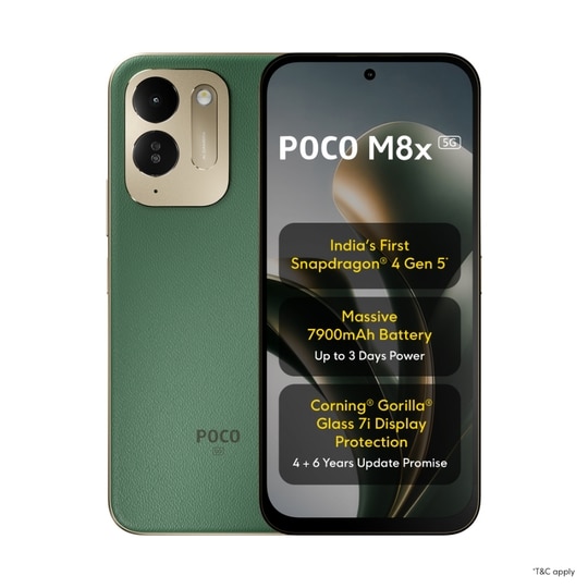 POCO M8x 5G 128 GB, 4 GB RAM, Smartphone, Green
