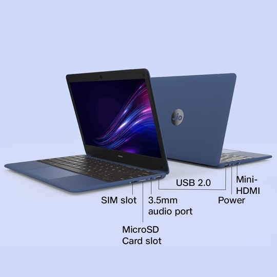 JioBook 11 with Lifetime Office/Android 4G Laptop Mediatek 8788 (JioOS)/Octa-core/4GB RAM/64 eMMC Storage/Thin and Light Laptop (11.6 inch, 990 grams)/Dual band WiFi + SIM/Blue