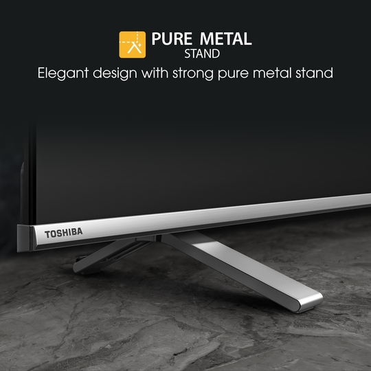 TOSHIBA 108 cm (43 inch) 4K Ultra HD Smart LED Google TV 43C350MP (Silver)