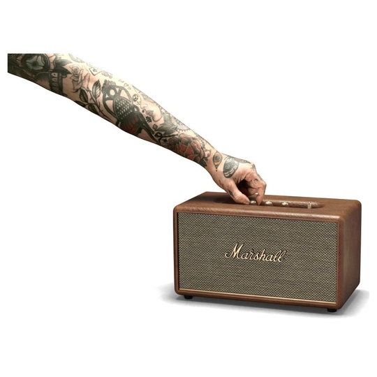 Marshall Stanmore III Bluetooth Speaker with Volume Control Knob, Bass-Reflex, Play/Pause Button, Room Filling Sound, Brown