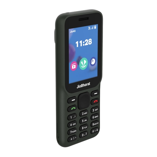 JioBharat B1 4G Keypad Phone with Live JioTV, JioCinema, JioSaavn, JioPay (UPI), Powerful Battery (2000 mAh), LED Torch, Digital Camera, Green, Locked for JioNetwork