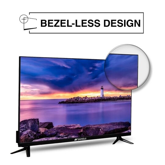 Sansui Prime Series 80 cm (32 inch) HD Ready Smart LED TV JSY32SKHD (BLACK) with Bezel-less Design