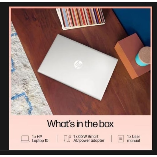HP 15s 15 FD0623TU Standard Laptop (13th Generation Intel Core i3 Processor/8 GB/512 GB SSD/Intel integrated SoC/Windows 11 Home/MS Office Home 2024 + 1 year M365 Basic/Full HD), 39.62 cm - 15.6 inch, Natural Silver