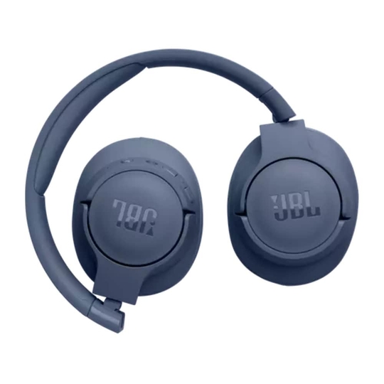 JBL Tune 720BT Wireless Over Ear Headphones with Mic, Pure Bass Sound, Upto 76 Hrs Playtime, Speedcharge, Dual Pairing, Customizable Bass with Headphones App, Lightweight, Bluetooth v5.3, Blue