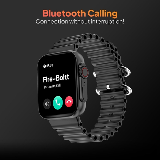 Fire-Boltt Gladiator Smartwatch with 4.97 cm (1.96 inch) HD Display & 600 nits Brightness, Bluetooth Calling, Upto 7 Days Battery, 120+ Sports Modes, Functional Crown, AI Voice Assistant, IP67 Water Resistant (Ocean Black)