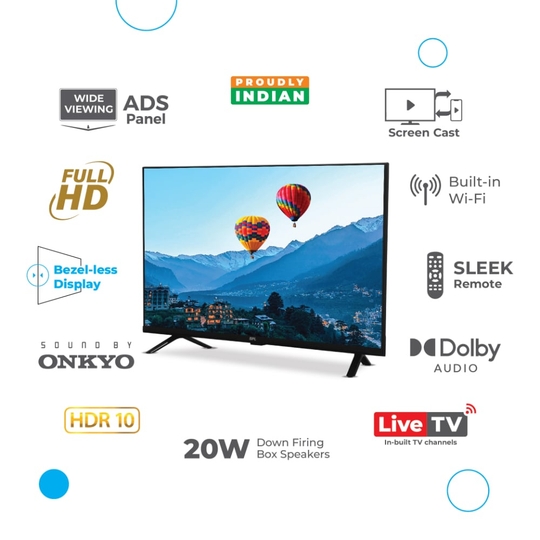 BPL 40 FHD HOME THEATRE ONKYO TV 40FF2340 with ADS Panel, Sound By Onkyo & Dolby Audio