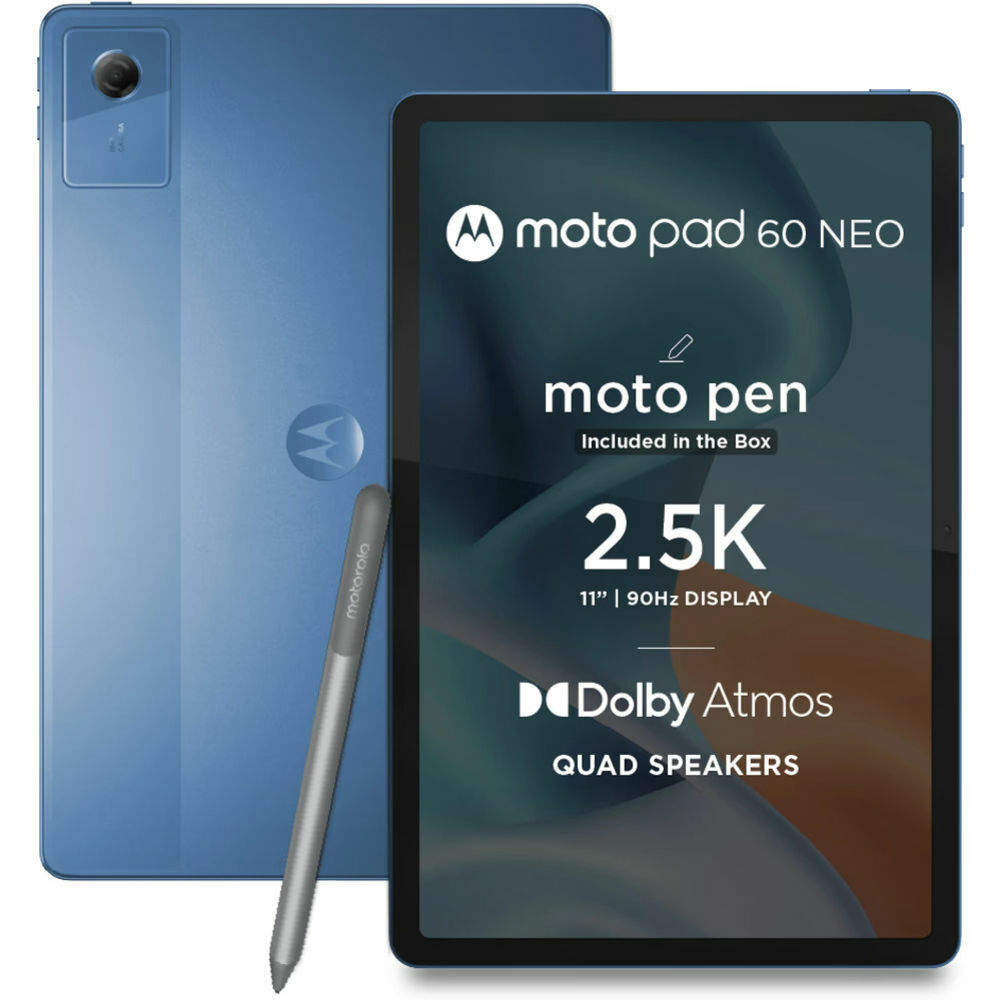 Motorola Pad 60 Neo Tablet 8GB RAM 128GB Storage Malibu Blue 1 Pieces - Image 1