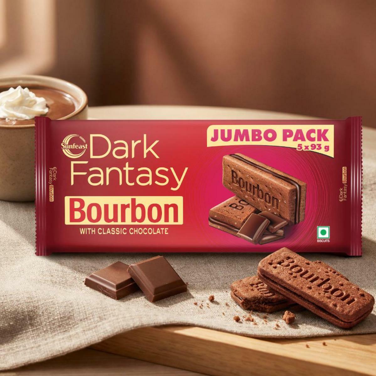 Sunfeast Dark Fantasy Bourbon Biscuit 450g (5 x 90g Pack) at ₹49 (65% Off) – JioMart