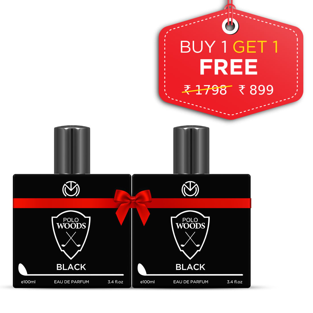 The Man Company Polo Woods Black EDP 100ml (Buy 1 Get 1) - Image 1
