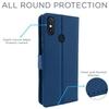 Altamont Mi Redmi Note 5 Pro Flip Case | Vintage Leather Finish | Inside TPU with Card Pockets | Wallet Stand | Magnetic Closing | Flip Cover for Mi Redmi Note 5 Pro (Blue)