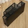 Fixily Mesh Pen Holder | 4 Compartment Metal Pencil Case | Desk Organizer Stand | Office, Home & School Use | Storage Rack (Black)