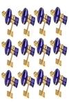 Growfynd Raj Mandir Curtain Bracket, Parda Holder Aluminium with Support 1 Inch Rod Pocket Finials Door and Window Rod Support for Window & Door Curtain Fitting, Rod Pocket Style (Pack of 6 Pair, Blue)