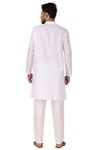 Preen Men White Solid Cotton Blend Kurta and Pyjama Set