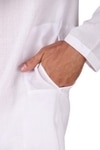 Preen Men White Solid Cotton Blend Kurta and Pyjama Set