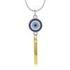 Memoir  Bass Gold bar evil eye pendant