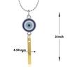 Memoir  Bass Gold bar evil eye pendant