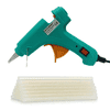 HOTGLUEGUN 20 WATT 7MM hot melt Glue Gun with ON Off Switch and LED Indicator 10 Transparent Glue Sticks HG-06