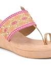 PELLE ALBERO Women Sultan Embellished Slip-On Wedge Heels Sandals