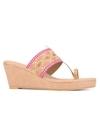 PELLE ALBERO Women Sultan Embellished Slip-On Wedge Heels Sandals