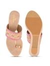 PELLE ALBERO Women Sultan Embellished Slip-On Wedge Heels Sandals