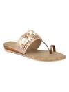 Pelle Albero Women Antic Embellished Slip-On Flat Flats Sandals