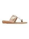 Pelle Albero Women Antic Embellished Slip-On Flat Flats Sandals