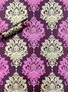 Jaamso Royals Multicolor Vinyl Damask Self Adhesive Wallpaper For Home Decoration 100X45 cm( 100 CM X 45 CM )
