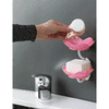DAEEXINO Wall-Mounted Double Layer Flower Soap Holder with Drainage Self-Adhesive No-Drill Soap Stand for Bathroom & Kitchen Water Draining Soap Storage Organizer (Multicolor)