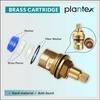 Plantex Silver Brass Single Lever Bib Cock With Wall Flange And Teflon Tape - Mirror-Chrome Finish
