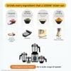 Atomberg Zenova Mixer Grinder | Unique Coarse Mode for Silbatta-like Texture | Intelligent BLDC Motor | Safety Features | 4 Jars including Chopper | Hands-Free Operation (Sand Grey)