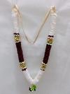 Ramesh Sai Sri Sainath Enterprises Brown and Cream FLOWEERS with Gold Rose and Jasmine FLOWES Garland LENTH 16.5 INC