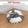 Prime Pick Twin Spin Mop With Pedal Triangle Extendable Ceiling Fan Cleaning Brush Stainless Steel Wringer Puller Handle Microfiber Dry, Wet Mop, Floor Wall Fan Cleaning, 2 Microfiber Refills