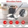 Prime Pick Twin Spin Mop With Pedal Triangle Extendable Ceiling Fan Cleaning Brush Stainless Steel Wringer Puller Handle Microfiber Dry, Wet Mop, Floor Wall Fan Cleaning, 2 Microfiber Refills