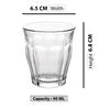 Duralex Picardie Clear Tumbler 90 ML  4 Pcs 1023AC04