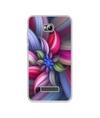 Casotec Colorfull Flower Design Printed Silicon Soft TPU Back Case Cover for Micromax Canvas Spark 3 Q385
