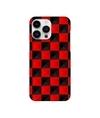 Casotec Red N Black Cubes Design 3D Printed Hard Back Case Cover for Apple iPhone 14 Pro