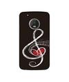 Casotec Love Note Music Design Printed Silicon Soft TPU Back Case Cover for Motorola Moto G5 Plus