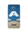 Casotec A Text Design Printed Silicon Soft TPU Back Case Cover for Micromax Canvas Spark 3 Q385