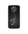 Casotec Music Design Printed Silicon Soft TPU Back Case Cover for Motorola Moto X4