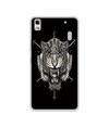 Casotec Abstract Lion Design Printed Silicon Soft TPU Back Case Cover for Lenovo K3 Note / A7000