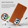 Casotec Flip Cover Back Case for Mi Redmi Note 12 4G | Premium Leather Finish | Inbuilt Pockets & Stand | Flip Cover Back Case for Mi Redmi Note 12 4G (CamelBlack)