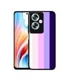 Casotec Pink and Purple Lines Design Premium 2D Printed Metal Back Case Cover for Oppo A79 5G
