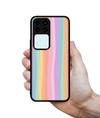 Casotec Cool Rainbow Design Premium 2D Printed Metal Back Case Cover for Vivo V30 5G / S18 5G